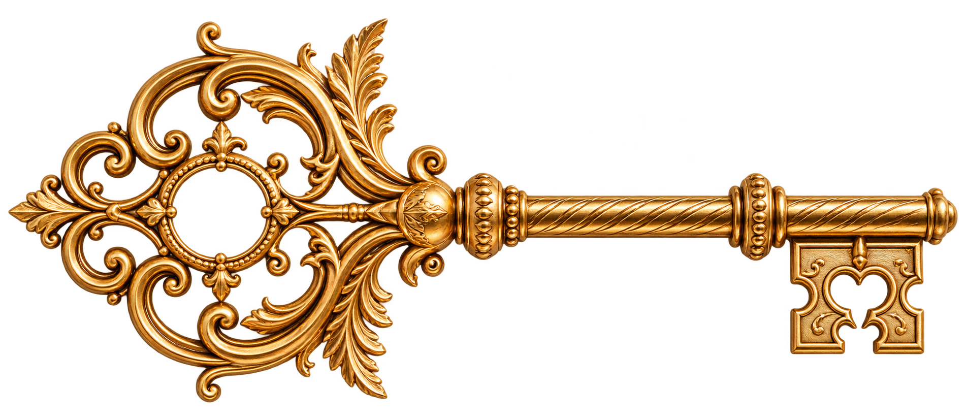 Chave dourada ornamental